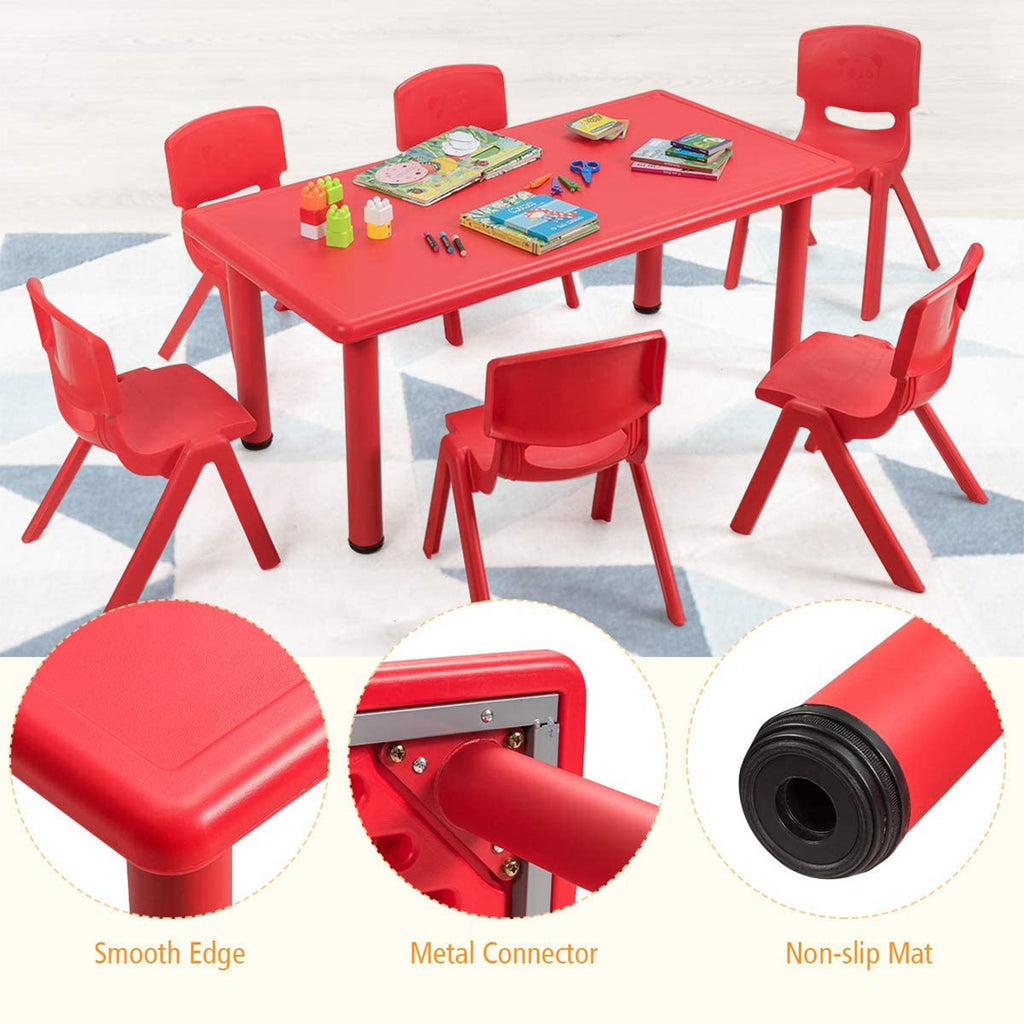 classic rectangle table for pre school, online school rectangle table