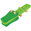 wooden snap clap crocodile rattle toy for kids and babies