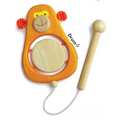 wooden milky drummer musical rattle toy for kids