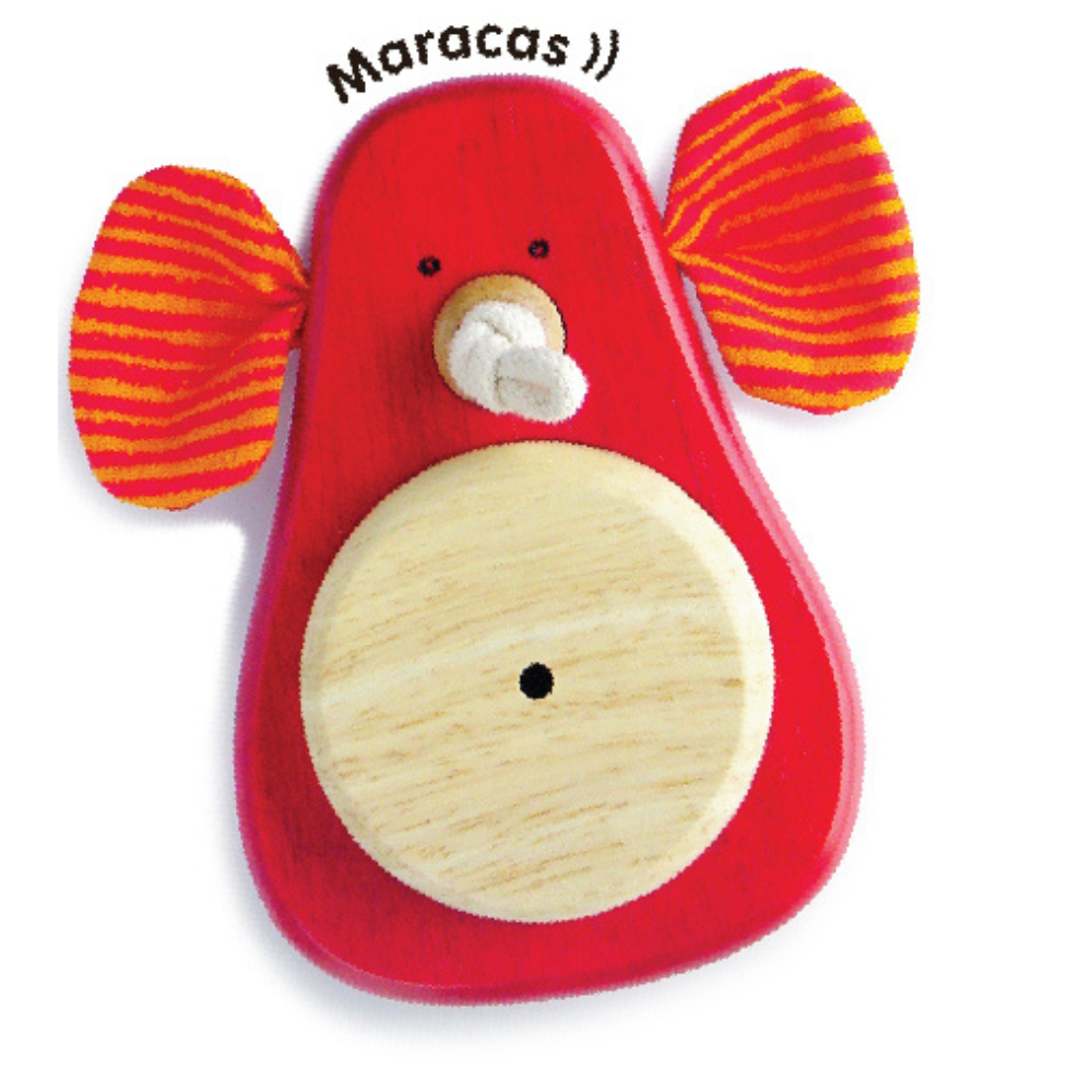 wooden elly maracas musical rattle toy for kids