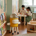 Kids Cartoon Dustbin with Lid & Wheels
