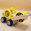 Premium Wooden Toy For Kids: Construction Vehicle Road Roller