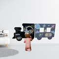 Train Engine with cabin magnetic wall chalkboards