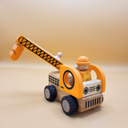 Wooden Toy For Kids: Construction Vehicle Crane