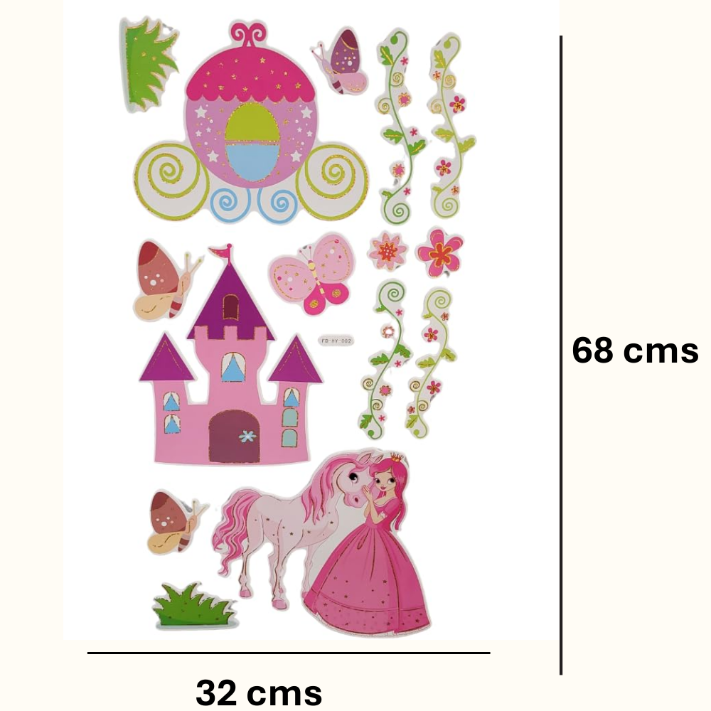 Cinderella 3D wall stickers