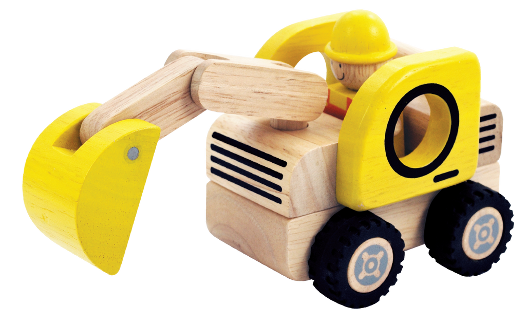 Eco Freindly Wooden Toy For Kids: Builder Vehicle Digger