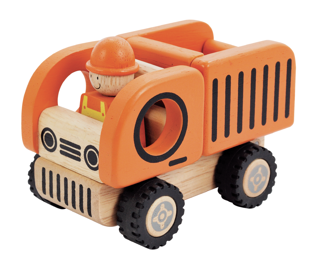 Wooden Toy For Kids: Construction Vehicle Dumper Truck
