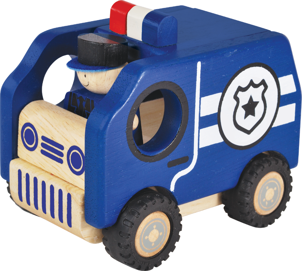 Wooden Toy For Kids: Public Vehicle Police Car