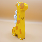 Wooden Toy For Kids: Bell Giraffe Small Indoor Toy Made in Thailand