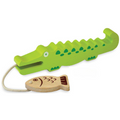 wooden guiro crocodile rattle toy for babies