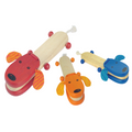 wooden snap clap doggy musical rattle for babies