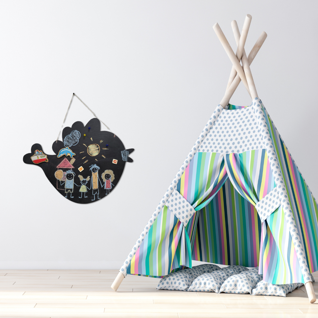 Wooden Wall Magnetic Chalkboard - Bird