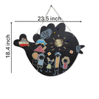 Wooden Wall Magnetic Chalkboard - Bird