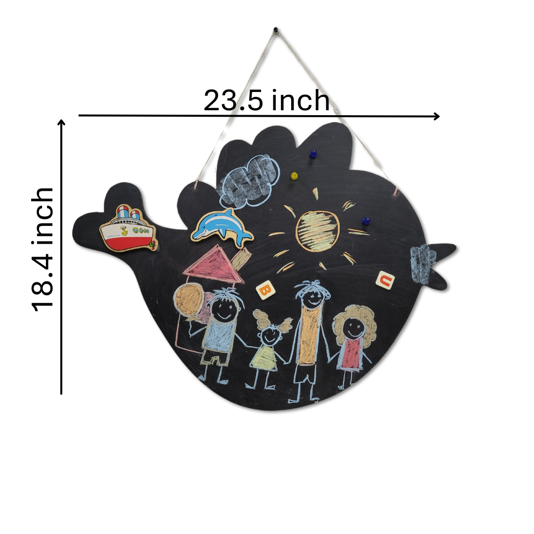 Wooden Wall Magnetic Chalkboard - Bird