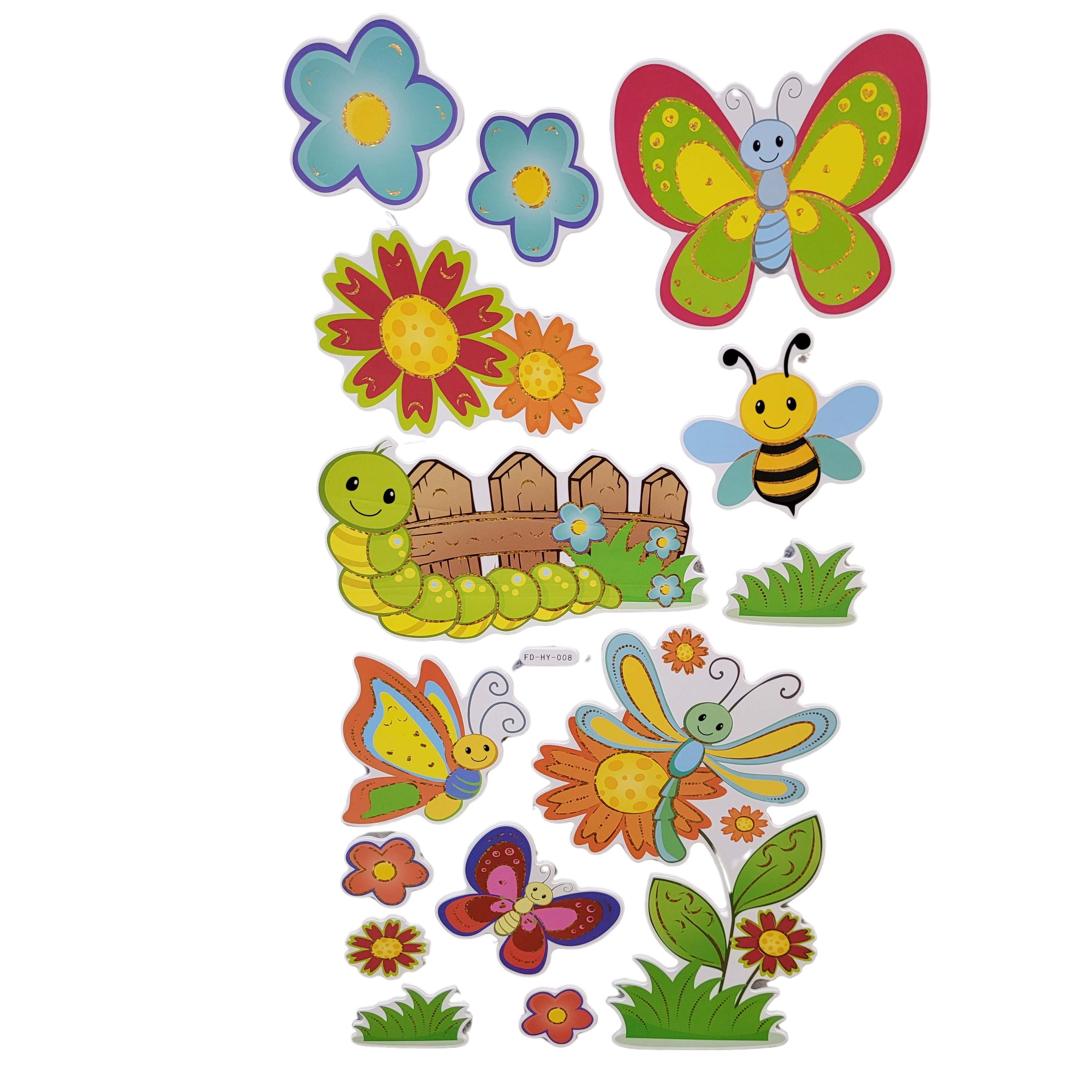 Sparkling Garden Flies 3d Wall Stickers