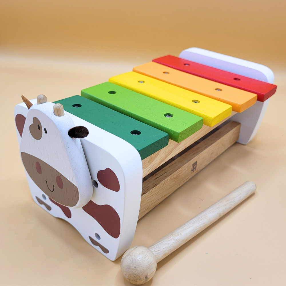 Wooden Toy For Kids Cow Xylophone Bench Indoor Musical Toy With Stick wooden-toy-for-kids-cow-xylophone-bench-indoor-musical-toy-with-stick