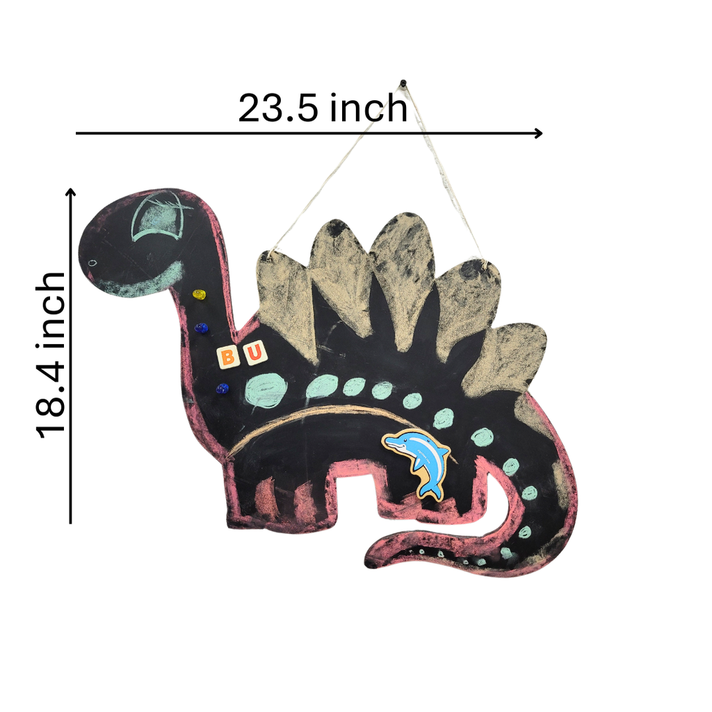 Wooden Wall Magnetic Chalkboard - Dinosaur | Fun & Educational Wall Decor for Kids