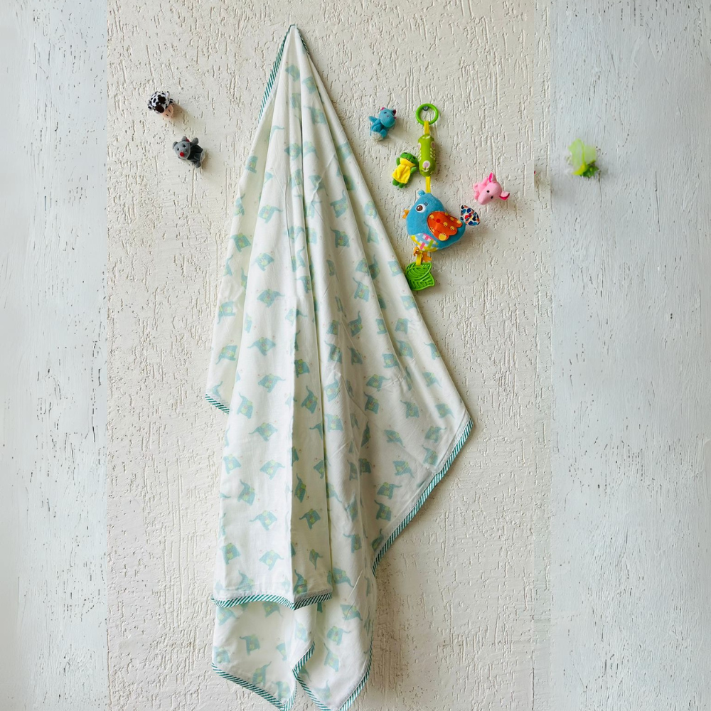 Diwali Combo Gifts - Castanet Elly + Elephant Muslin Dohar