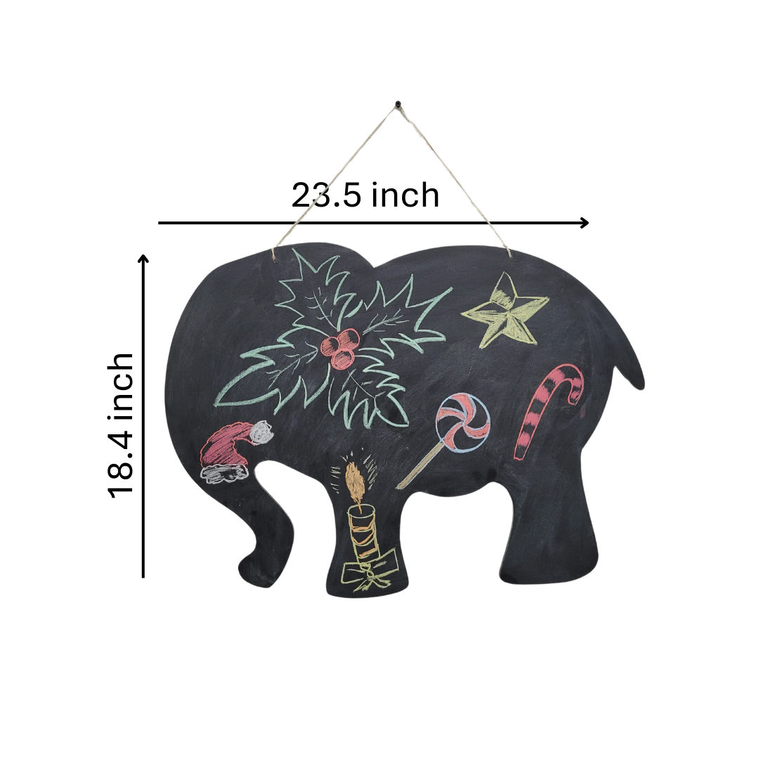Wooden Wall Magnetic Chalkboard - Elephant | Fun & Educational Wall Décor for Kids