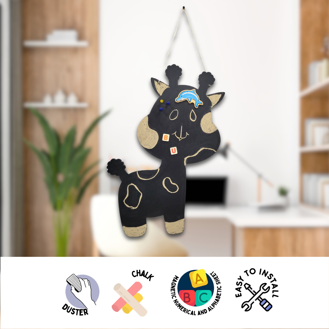 Wooden Wall Magnetic Chalkboard - Giraffe