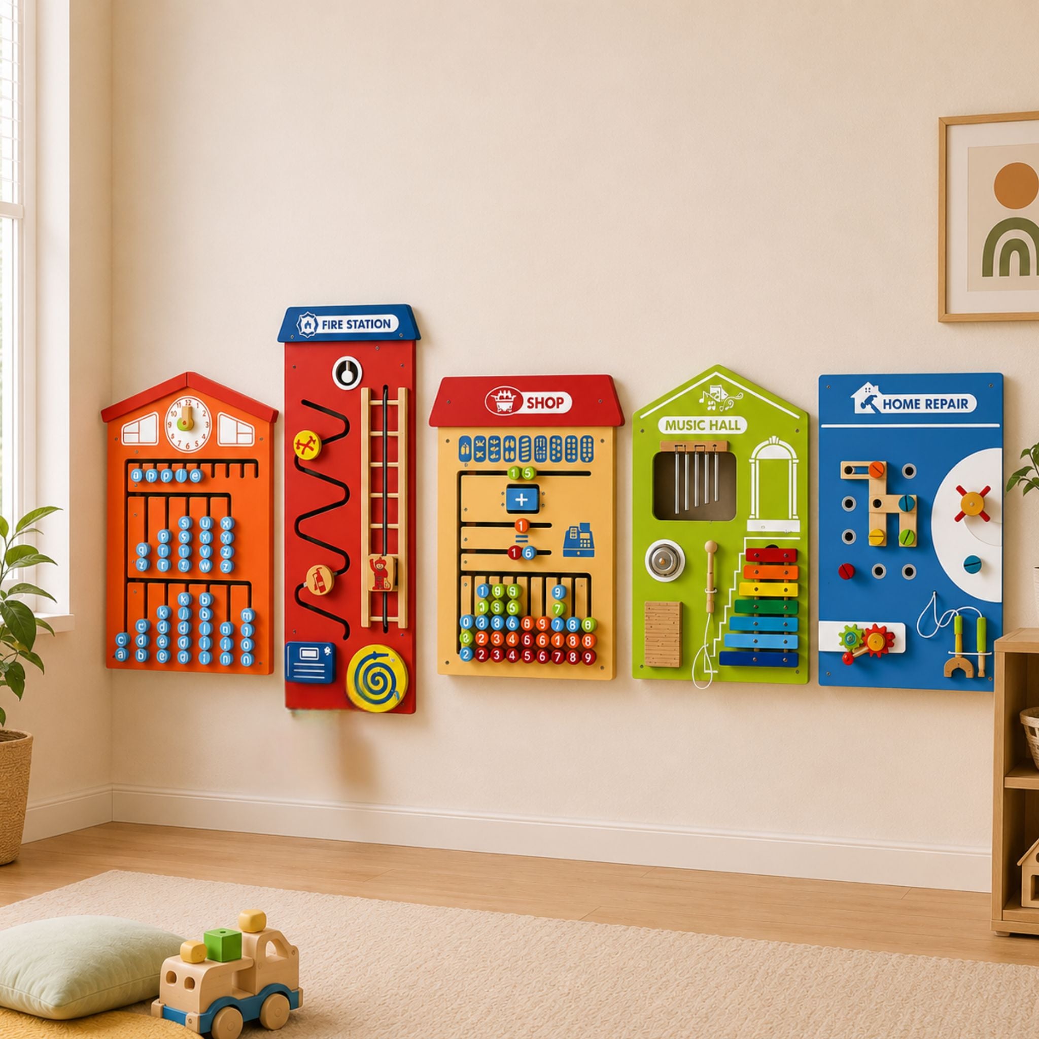 Happy Town Wall Play Board - Music Hall
