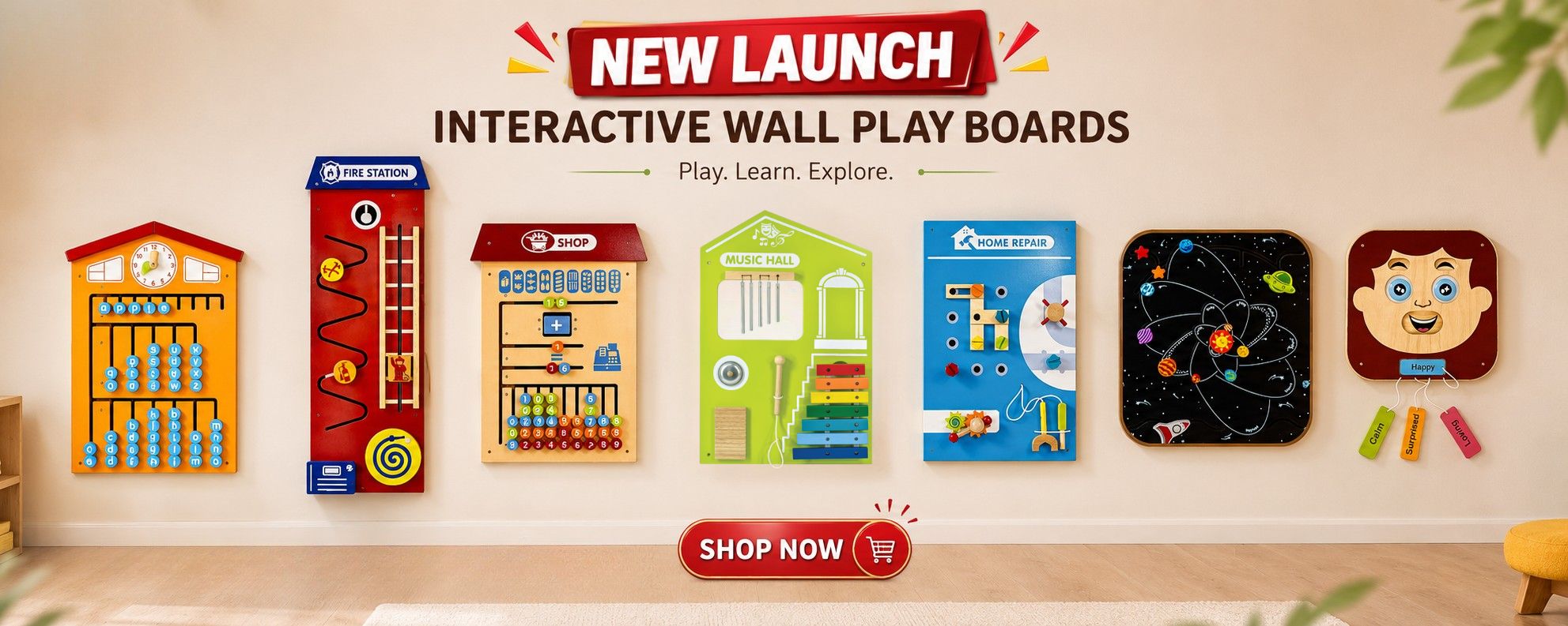 Wooden busy boards for kids 