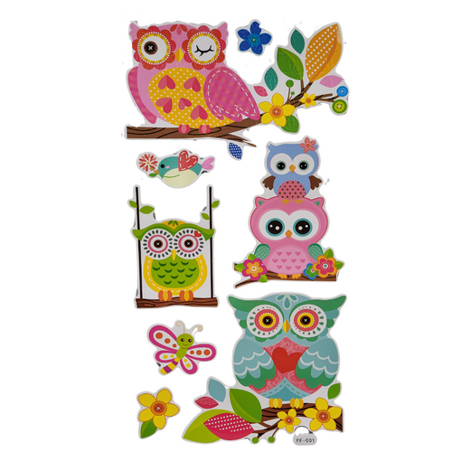 3D Owl Stickers| Kids Room Decoration