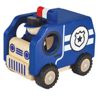 Wooden Toy For Kids: Public Vehicle Set of 4 (Fire Engine, Ambulance, Police Car, School Bus)