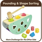 Wooden Toy for Kids: Rock and Learn Indoor Bench