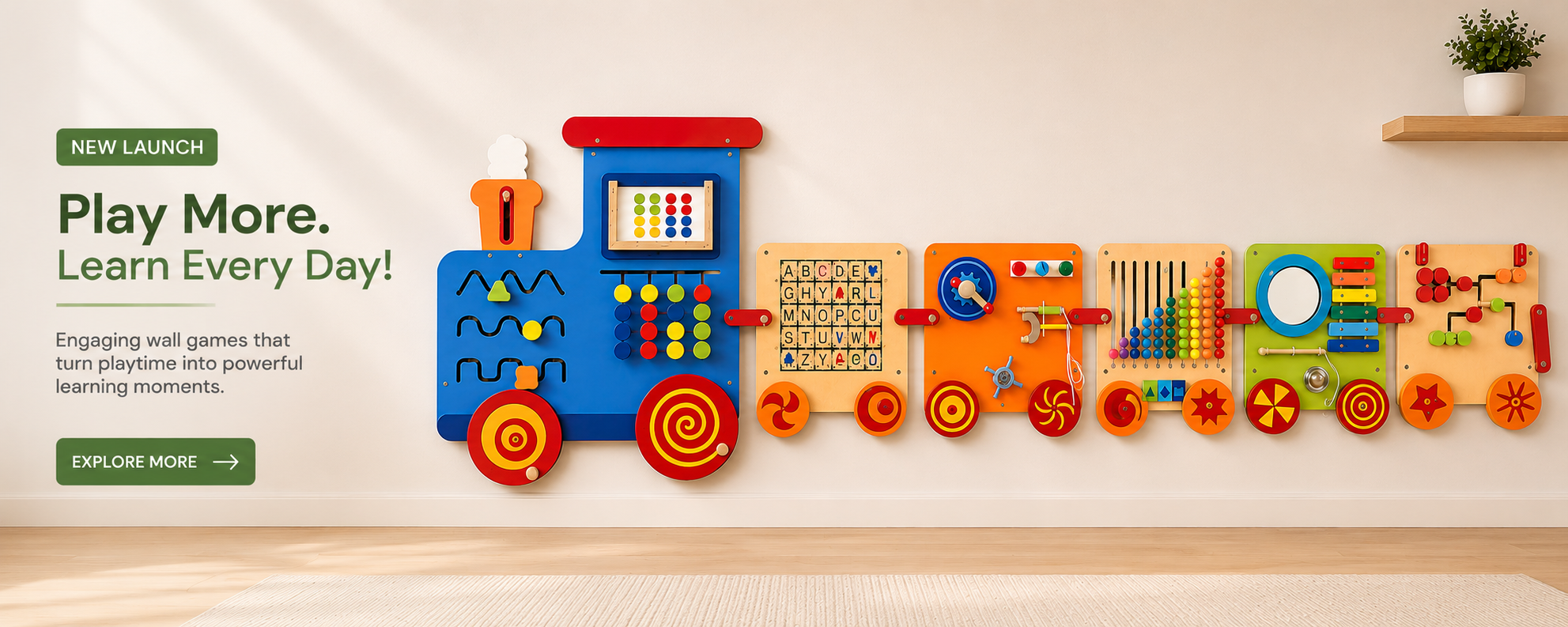 Premium Quality Wooden Busy Board Wall Game