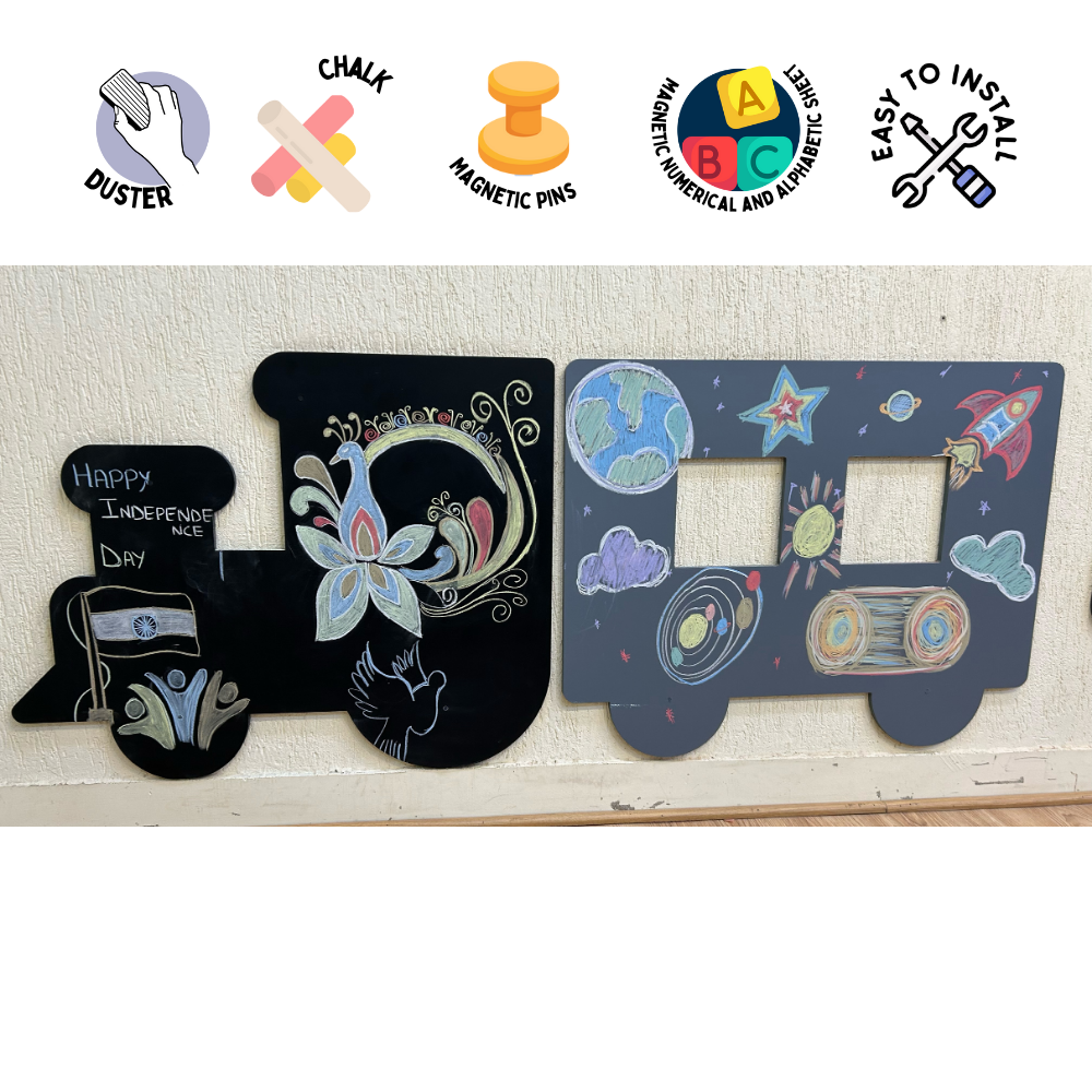 Train Engine with cabin magnetic wall chalkboards