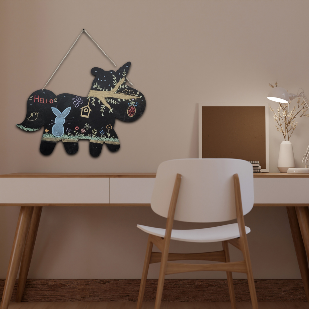 Wooden Wall Magnetic Chalkboard - Unicorn | Premium Kids Room Decor