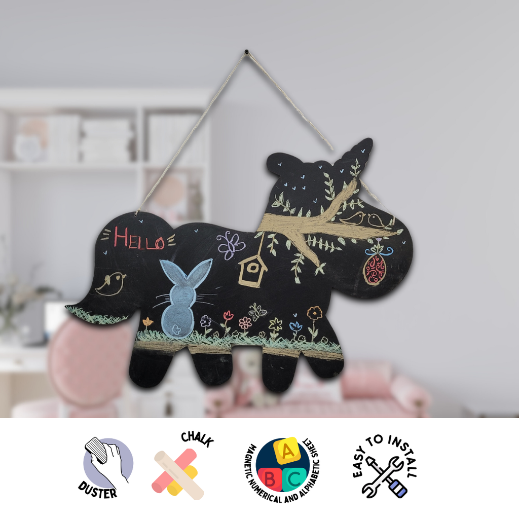 Wooden Wall Magnetic Chalkboard - Unicorn | Premium Kids Room Decor