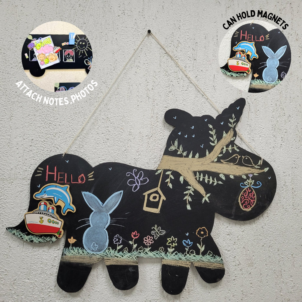 Wooden Wall Magnetic Chalkboard - Unicorn | Premium Kids Room Decor