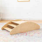 2-in-1 Step N Rock – Sustainable Birch Wood Rocker & Climbing Ramp for Toddlers
