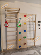 Wall Mounted Jungle Gym Indoor Wall Climbing stones Montessori-Style Jungle Gym -Indoor Playground for Kids