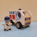 Wooden Toy For Kids: Public Vehicle Ambulance for 12+ Months