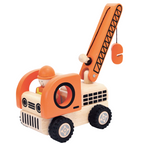 Wooden Toy For Kids: Construction Vehicle Crane