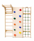 KinderArt Wall Mounted Wooden Jungle Gym for Kids – Indoor Active Play Gym