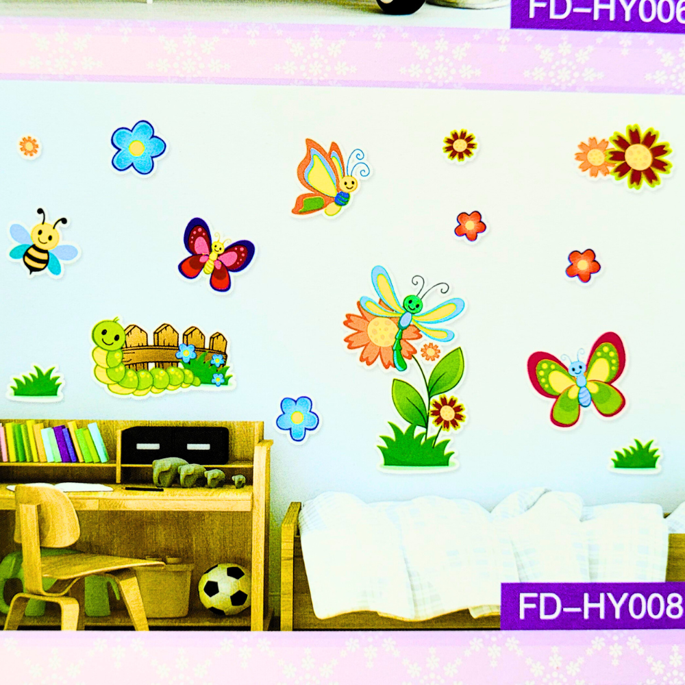 Sparkling Garden Flies 3d Wall Stickers