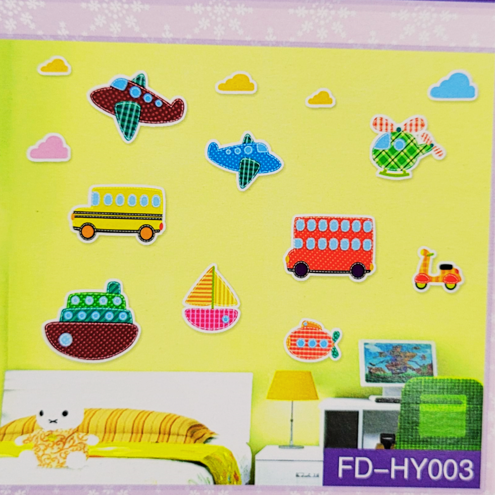 Vehicles 3D wall stickers