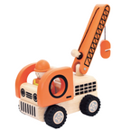 Wooden Toy For Kids: Construction Vehicle Crane