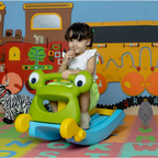 Zoozi 2-in-1 Slide for Kids & Rocker Combo | Multicolour Kids Toy for Toddlers 12M+