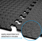 12mm Eva mats - Black/Grey (Set of 6pcs.)