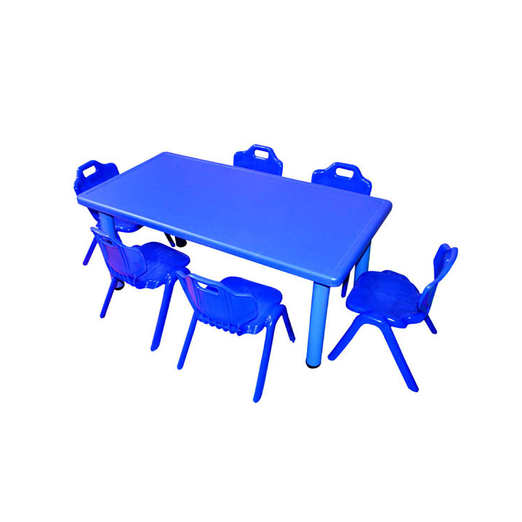 Blue Rectangle table for kids online, school rectangle table for kids