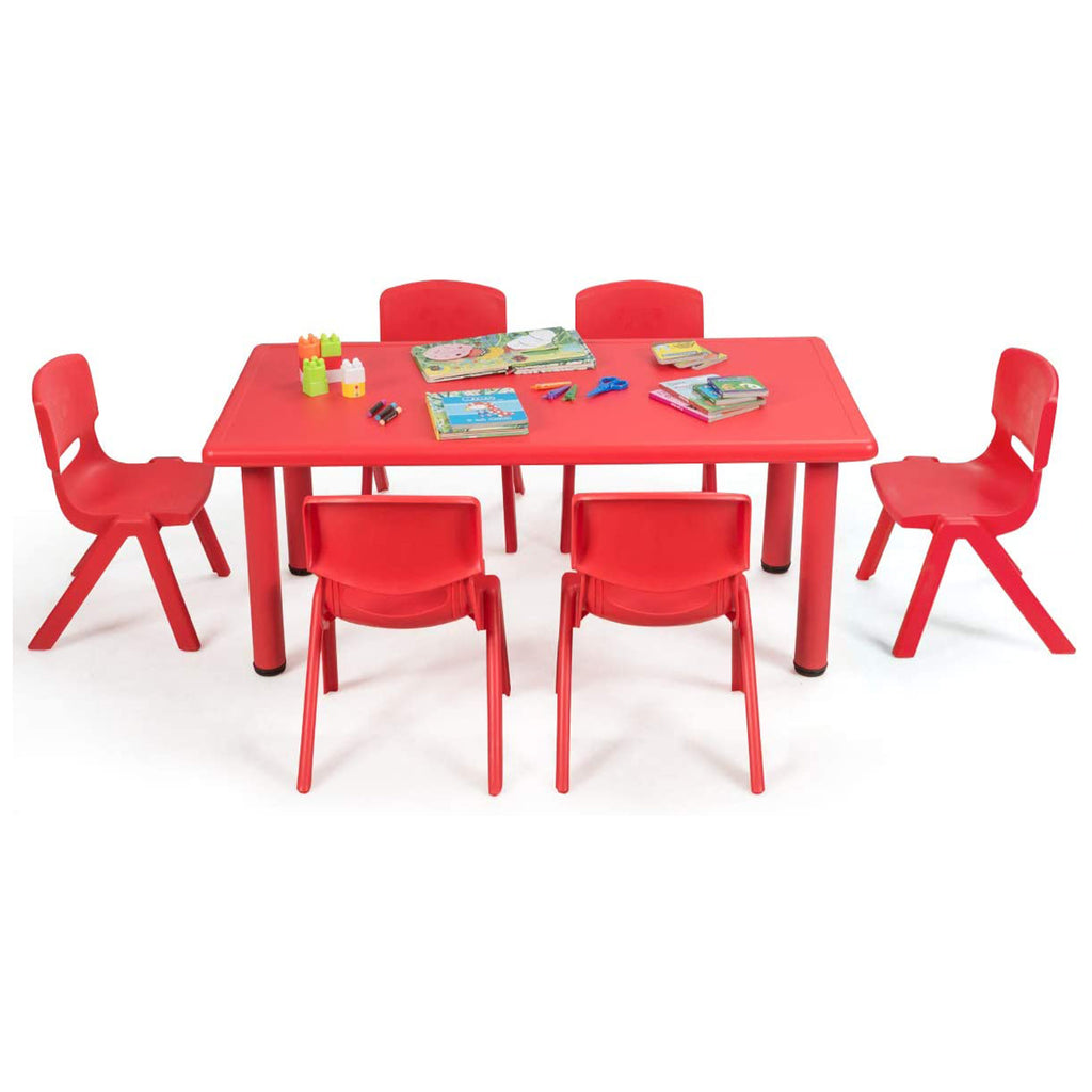 Red Rectangle table for schools, Kids table