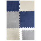 Kids Foam Tiles Floor | Interlocking floor mats Blue, Grey, White| 2ft. x 2ft. | Set of 6 pcs.