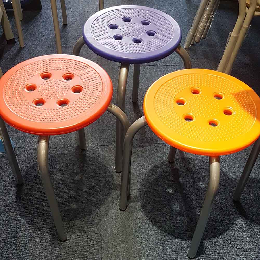 Iron Lab Stool (Set of two)