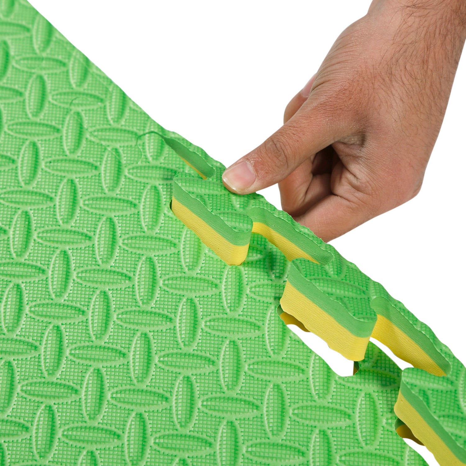 EVA Interlocking Play Mat (1m x 1m x 15mm, Set of 2) - Floor Mat for Kids