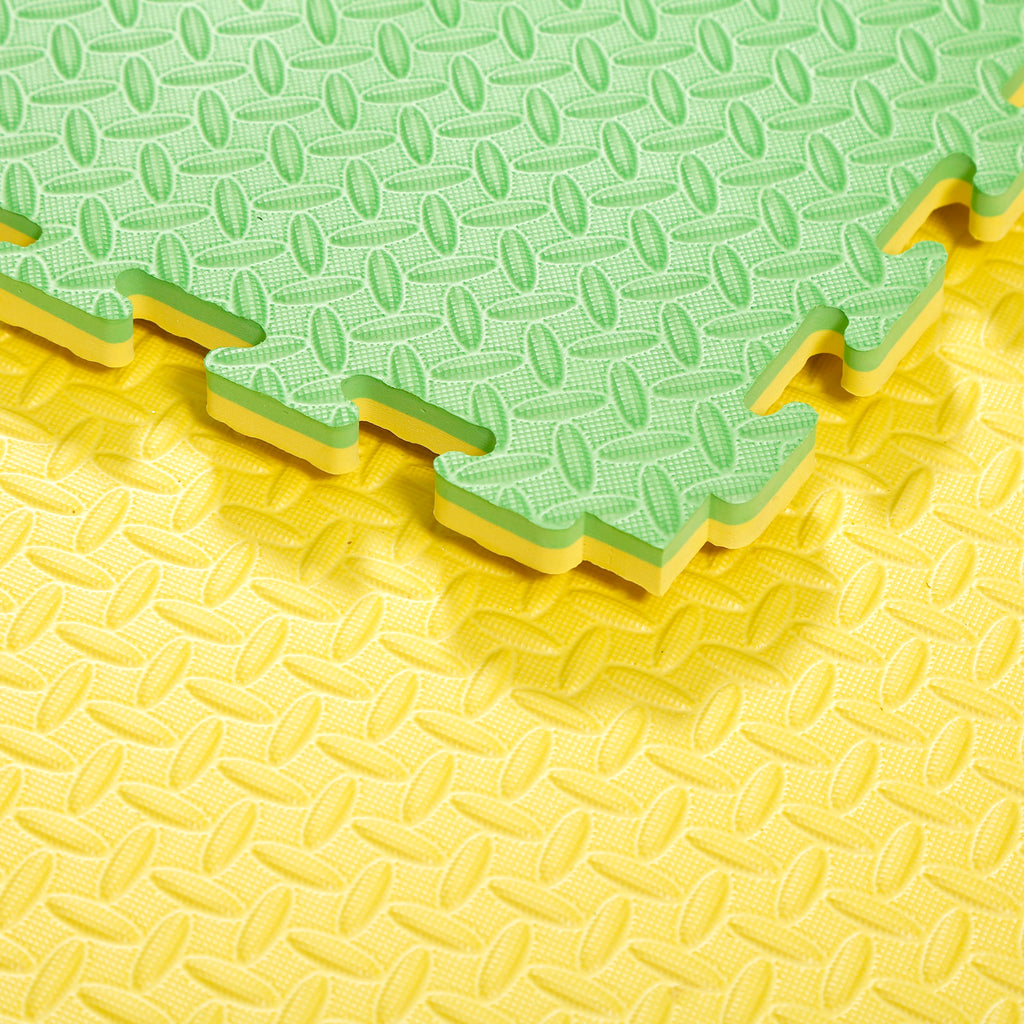 EVA Interlocking Play Mat (1m x 1m x 15mm, Set of 2) - Floor Mat for Kids